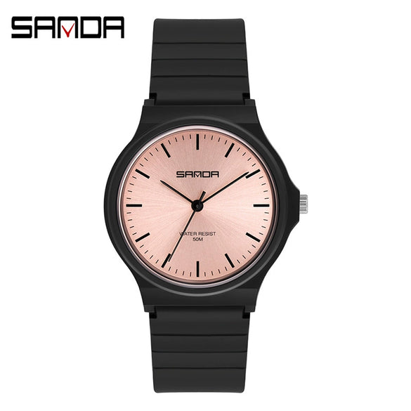 Wholesale Watch Resin Case And Strap Mineral Strengthened Glass Mirror Round Dial For Middle School Girls Leisure Style