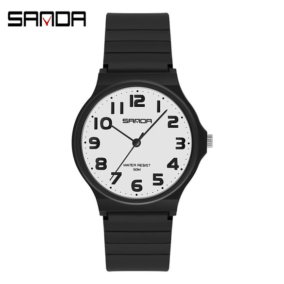 Wholesale Watch Resin Case And Strap Mineral Strengthened Glass Mirror Round Dial For Middle School Girls Leisure Style