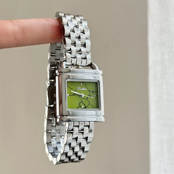 Wholesale Watch Retro Vintage Style Square Steel Band Gold Lock