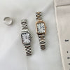 Wholesale Watch Silver Square Retro Style Alloy Case Stainless Steel Band