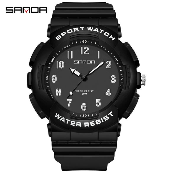 Wholesale Watch Tpu Strap Abs Case Acrylic Mirror Small Fresh Style Digital Sports Waterproof For Teenagers And Students