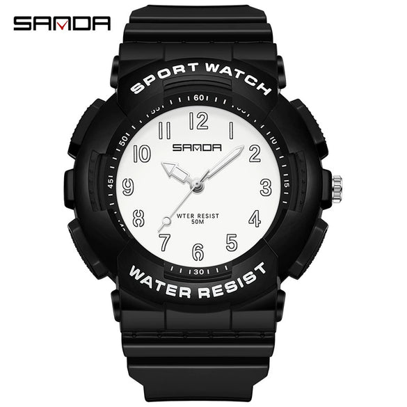 Wholesale Watch Tpu Strap Abs Case Acrylic Mirror Small Fresh Style Digital Sports Waterproof For Teenagers And Students