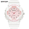 Wholesale Watch Tpu Strap Abs Case Acrylic Mirror Small Fresh Style Digital Sports Waterproof For Teenagers And Students