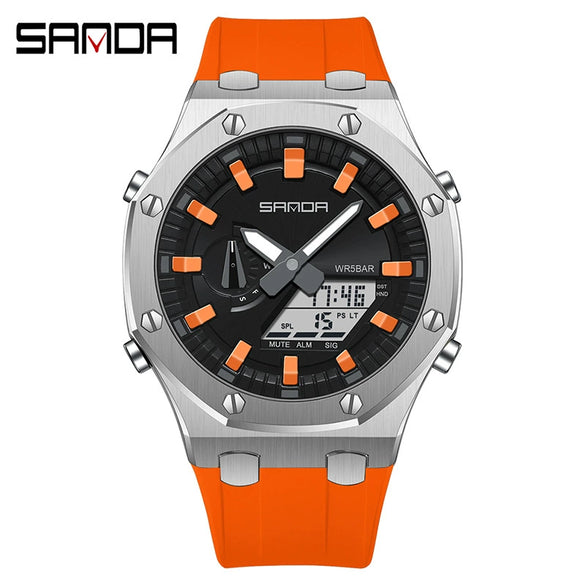 Wholesale Watch Zinc Alloy Acrylic Mirror Silicone Strap Round Dial Multifunction Waterproof Advanced Sense Casual Sports Fashion Light Luxury Style Universal