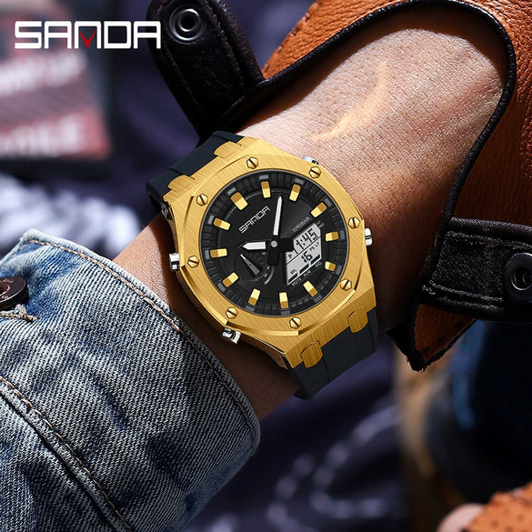 Wholesale Watch Zinc Alloy Acrylic Mirror Silicone Strap Round Dial Multifunction Waterproof Advanced Sense Casual Sports Fashion Light Luxury Style Universal