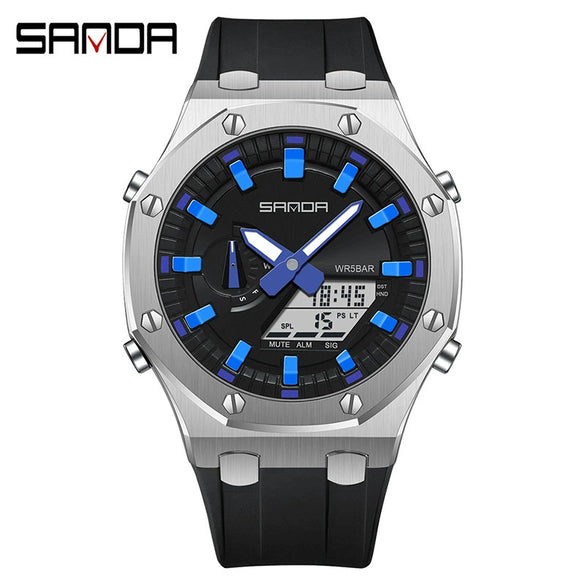 Wholesale Watch Zinc Alloy Acrylic Mirror Silicone Strap Round Dial Multifunction Waterproof Advanced Sense Casual Sports Fashion Light Luxury Style Universal