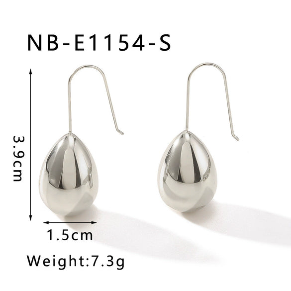 Wholesale Water Drop Earrings For Women Stainless Steel Geometric Style 18K Vacuum Plated In Furnace