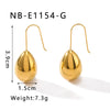 Wholesale Water Drop Earrings For Women Stainless Steel Geometric Style 18K Vacuum Plated In Furnace