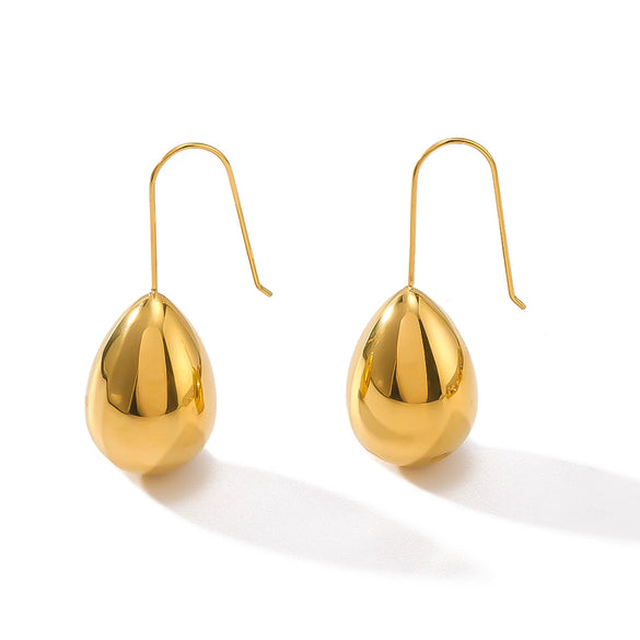Wholesale Water Drop Earrings For Women Stainless Steel Geometric Style 18K Vacuum Plated In Furnace