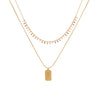 Wholesale Water Drop Necklace Geometric Stainless Steel Double O Chain Jewelry With Dripping Oil Treatment For Women