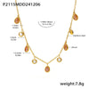 Wholesale Water Drop Zircon Clavicle Necklace In Stainless Steel With Geometric Pattern And Electroplating For Women