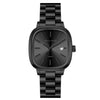 Wholesale Waterproof Quartz Men's Watch With Japanese Movement Square Dial Metal Case Stainless Steel Strap And Buckle Spiral Crown Mineral Reinforced Glass Mirror