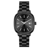 Wholesale Waterproof Quartz Men's Watch With Japanese Movement Square Dial Metal Case Stainless Steel Strap And Buckle Spiral Crown Mineral Reinforced Glass Mirror