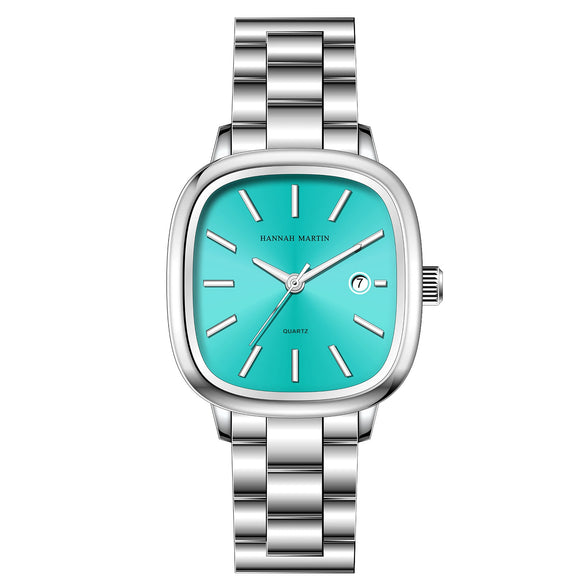 Wholesale Waterproof Quartz Men's Watch With Japanese Movement Square Dial Metal Case Stainless Steel Strap And Buckle Spiral Crown Mineral Reinforced Glass Mirror