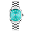 Wholesale Waterproof Quartz Men's Watch With Japanese Movement Square Dial Metal Case Stainless Steel Strap And Buckle Spiral Crown Mineral Reinforced Glass Mirror