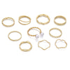 Wholesale Wave Twist Opening Pearl Ring In Alloy With Goldplated Artificial Gemstones And Electroplating Treatment