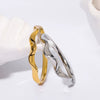 Wholesale Wavy Road Personality Titanium Steel And Stainless Steel Bracelet With 18K Furnace Vacuum Plating