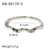 Wholesale Wavy Road Personality Titanium Steel And Stainless Steel Bracelet With 18K Furnace Vacuum Plating