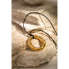 Wholesale Wax Rope Round Hollow Necklace In Minimized Style 18K Gold Plated Stainless Steel With Electroplating