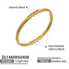 Wholesale Wheat Ear Stainless Steel 18K Gold Plated Geometric Bracelet Set