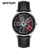 Wholesale Wheel Casual Men's Alloy Belt Quartz Watch With Round Dial And Stainless Steel Clasp