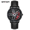 Wholesale Wheel Casual Men's Alloy Belt Quartz Watch With Round Dial And Stainless Steel Clasp