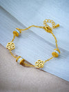 Wholesale White Butterfly Flower Design Titanium Steel Bracelet With Electroplating Geometric Styling Lovely Style Unisex