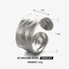 Wholesale Wide Gold Plated Stainless Steel Irregular Shaped Opening Ring With Geometric Design For Women
