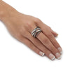Wholesale Winding Ring Copper Geometric Micropaved Fashion Unisex