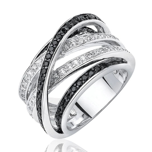 Wholesale Winding Ring Copper Geometric Micropaved Fashion Unisex