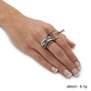 Wholesale Winding Ring Copper Geometric Micropaved Fashion Unisex