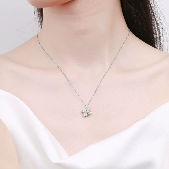 Wholesale Windmill Necklace 925 Sterling Silver Rotatable Pendant Cross Chain Electroplating Original Design