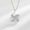 Wholesale Windmill Necklace 925 Sterling Silver Rotatable Pendant Cross Chain Electroplating Original Design