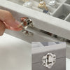 Wholesale Window Jewelry Box Transparent Velvet Wooden Jewelry Anti Oxidation Storage Box For Rings Necklaces Earrings