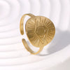 Wholesale Women Accessories Geometric Stainless Steel Electroplated Ring