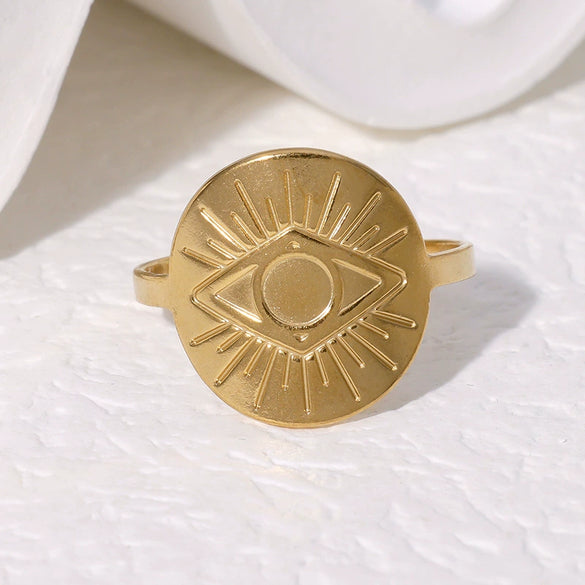 Wholesale Women Accessories Geometric Stainless Steel Electroplated Ring