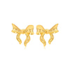 Wholesale Women Alloy Flower Bow Electroplated Fashionable Earrings