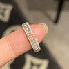 Wholesale Women Copper Geometric Inlaid Zircon Ring And Bracelet