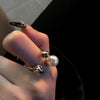 Wholesale Women Copper Geometric Inlaid Zircon Ring And Bracelet