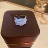 Wholesale Women Copper Geometric Inlaid Zircon Ring And Bracelet