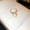 Wholesale Women Copper Geometric Inlaid Zircon Ring And Bracelet