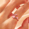 Wholesale Women Copper Geometric Inlaid Zircon Ring And Bracelet