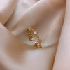 Wholesale Women Copper Geometric Inlaid Zircon Ring And Bracelet
