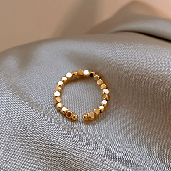 Wholesale Women Copper Geometric Inlaid Zircon Ring And Bracelet