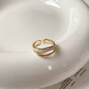Wholesale Women Copper Geometric Inlaid Zircon Ring And Bracelet