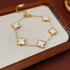 Wholesale Women Copper Light Luxury Flower Diamond Striped Electroplating Bracelet