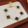 Wholesale Women Copper Light Luxury Flower Diamond Striped Electroplating Bracelet