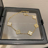 Wholesale Women Copper Light Luxury Flower Diamond Striped Electroplating Bracelet