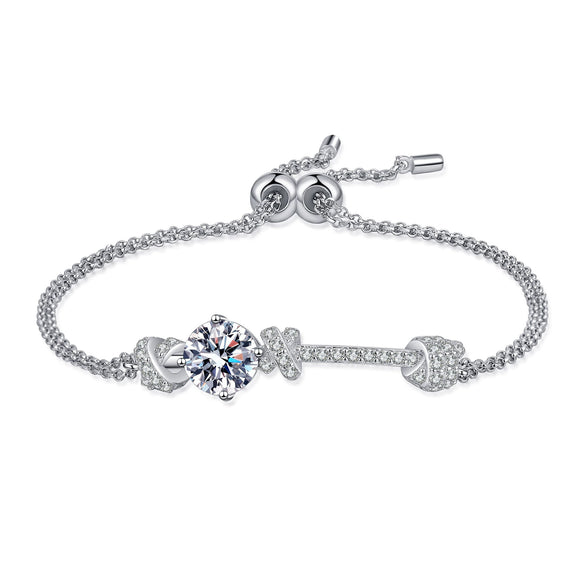 Wholesale Women Double Chain Push Pull Design 925 Sterling Silver Bracelet With Cartoon Characters And Electroplating
