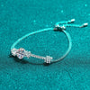 Wholesale Women Double Chain Push Pull Design 925 Sterling Silver Bracelet With Cartoon Characters And Electroplating